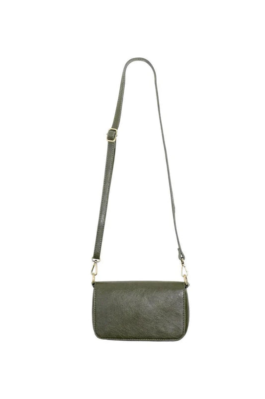 Joy Susan Nyla Flap Shoulder/Crossbody in Dark Olive