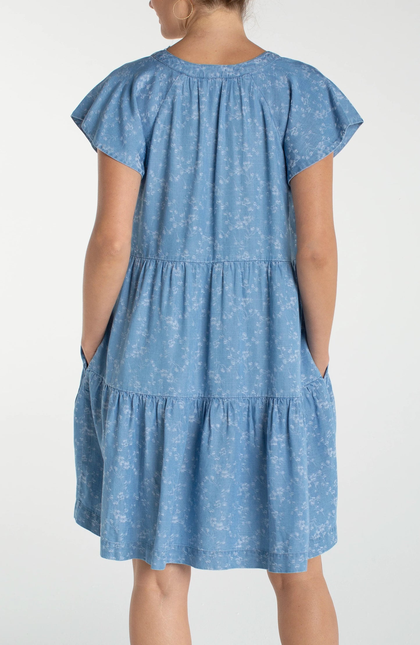 Liverpool Tiered Flutter Dress