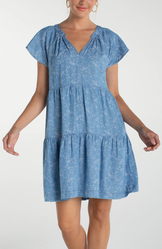 Liverpool Tiered Flutter Dress