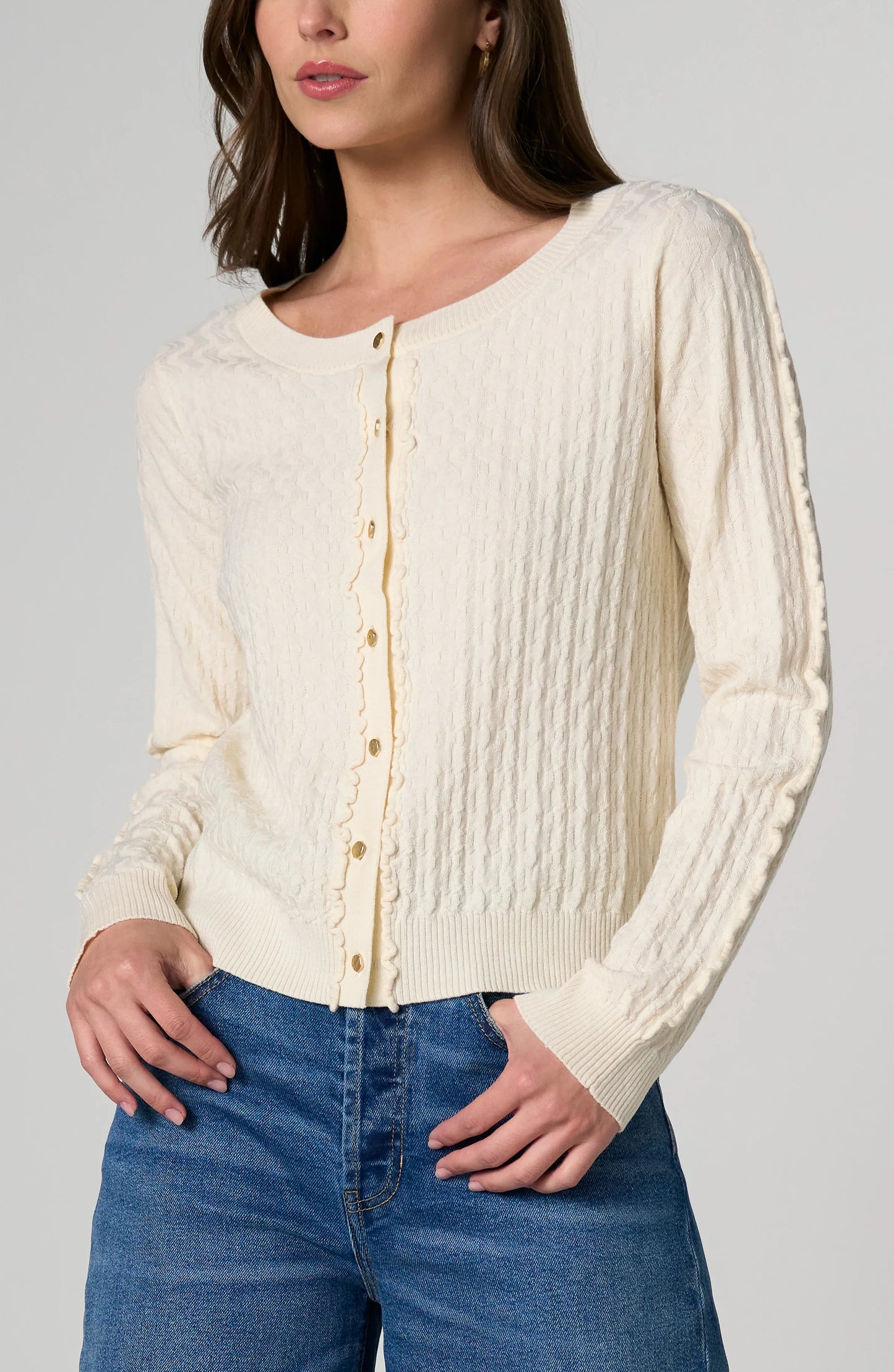 Liverpool Ruffle Cardigan
