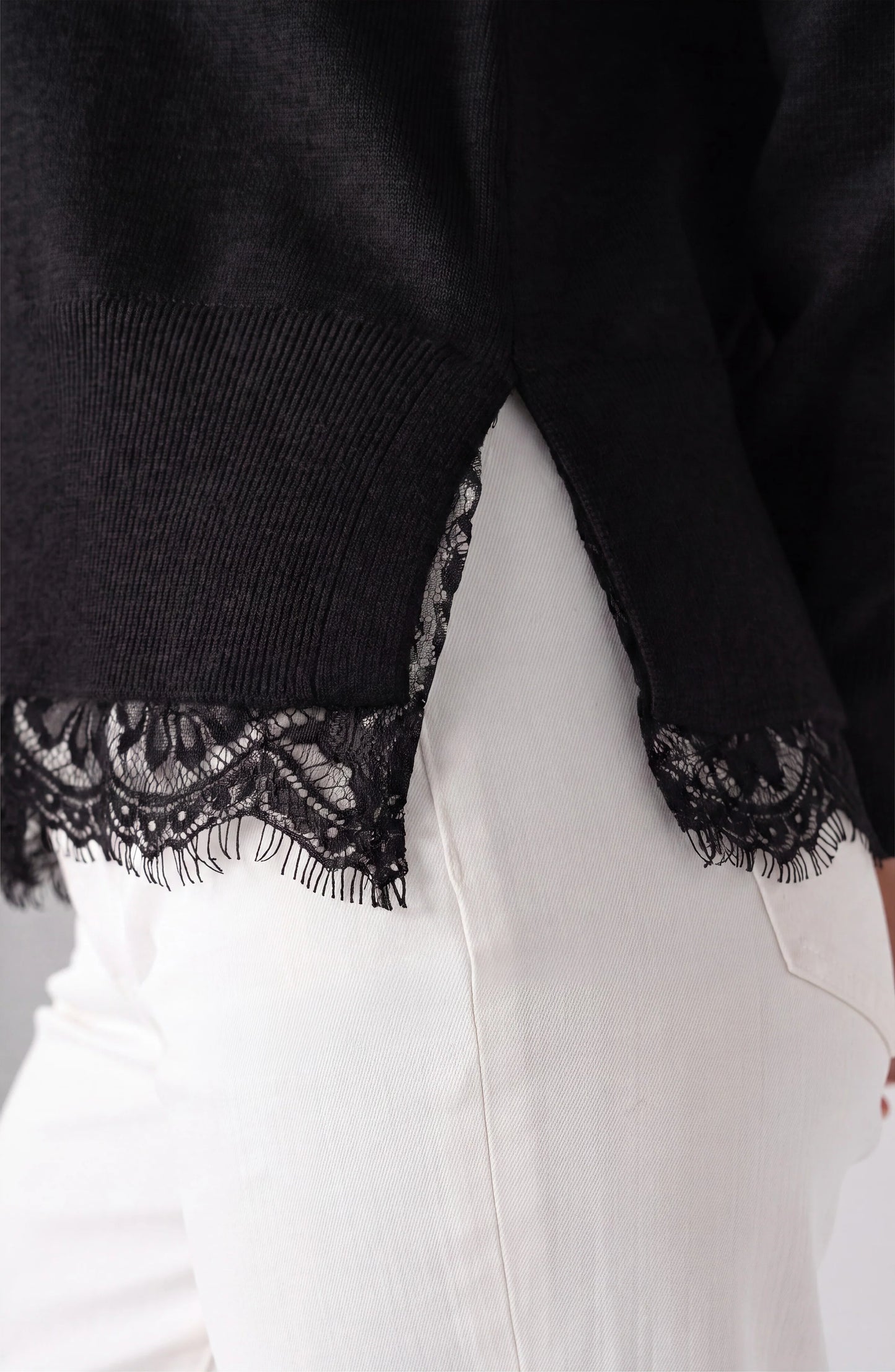 Liverpool Sweater with Lace