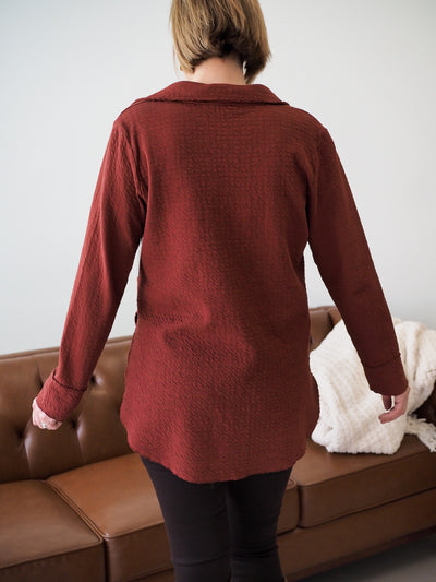 Cut Loose Button Front Top