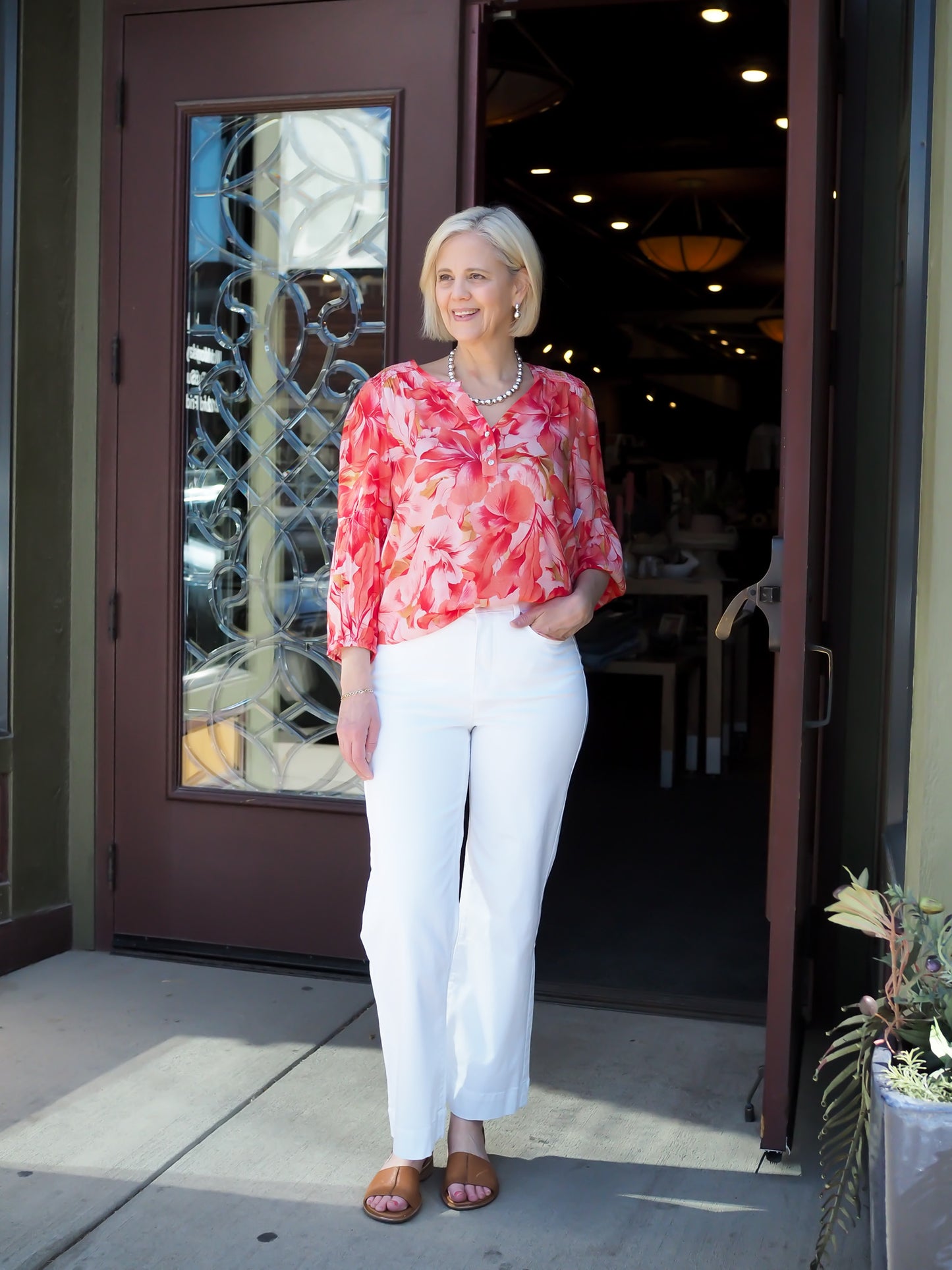 Tribal Comfort Stretch Wide Leg Pants