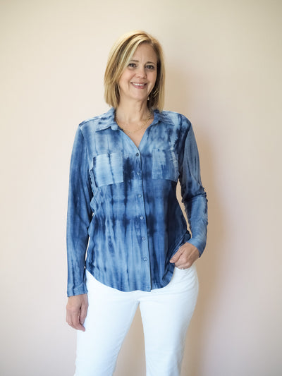 Tribal Button Down Knit Shirt