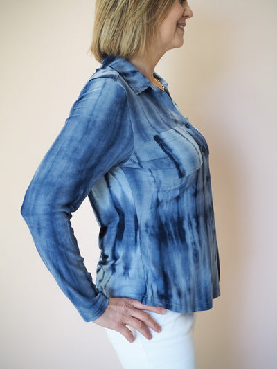 Tribal Button Down Knit Shirt