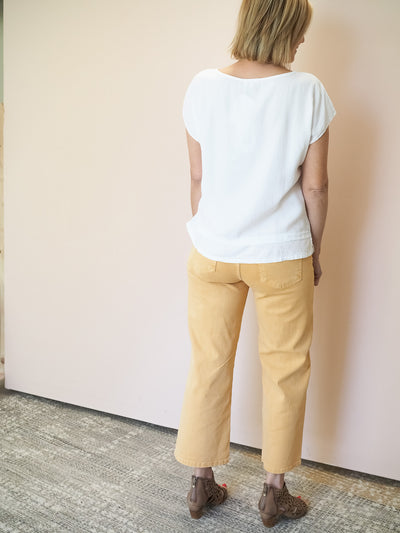 Mododoc Short Sleeve Double Layer Blouse
