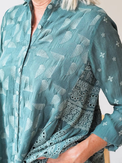 Johnny Was Pine Desi Blouse