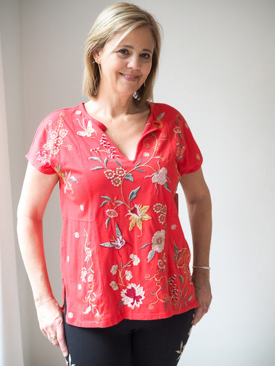 Johnny Was Suki Easy Paneled Tee, 2 colors
