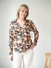 Tribal Rib Knit Button Up Top