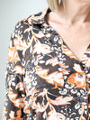 Tribal Rib Knit Button Up Top