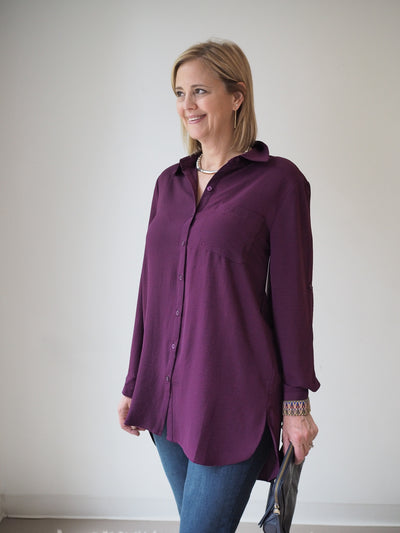 Tribal Roll Up Sleeve Tunic