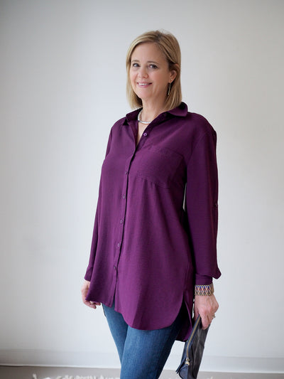 Tribal Roll Up Sleeve Tunic