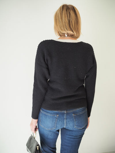 Tribal Dolman Sweater with Whip Stitch