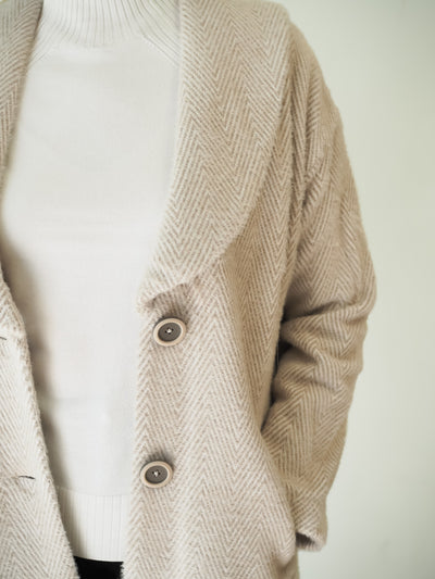 Tribal Shawl Collar Coat
