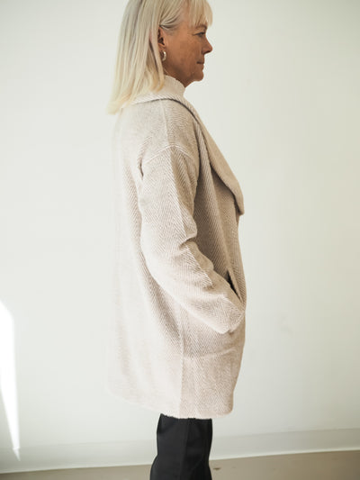 Tribal Shawl Collar Coat