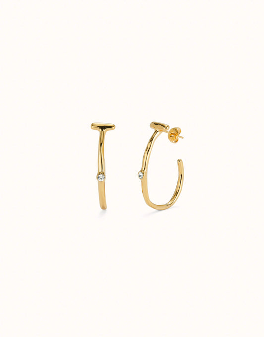 Uno de 50 Be Indomitable Gold Earrings