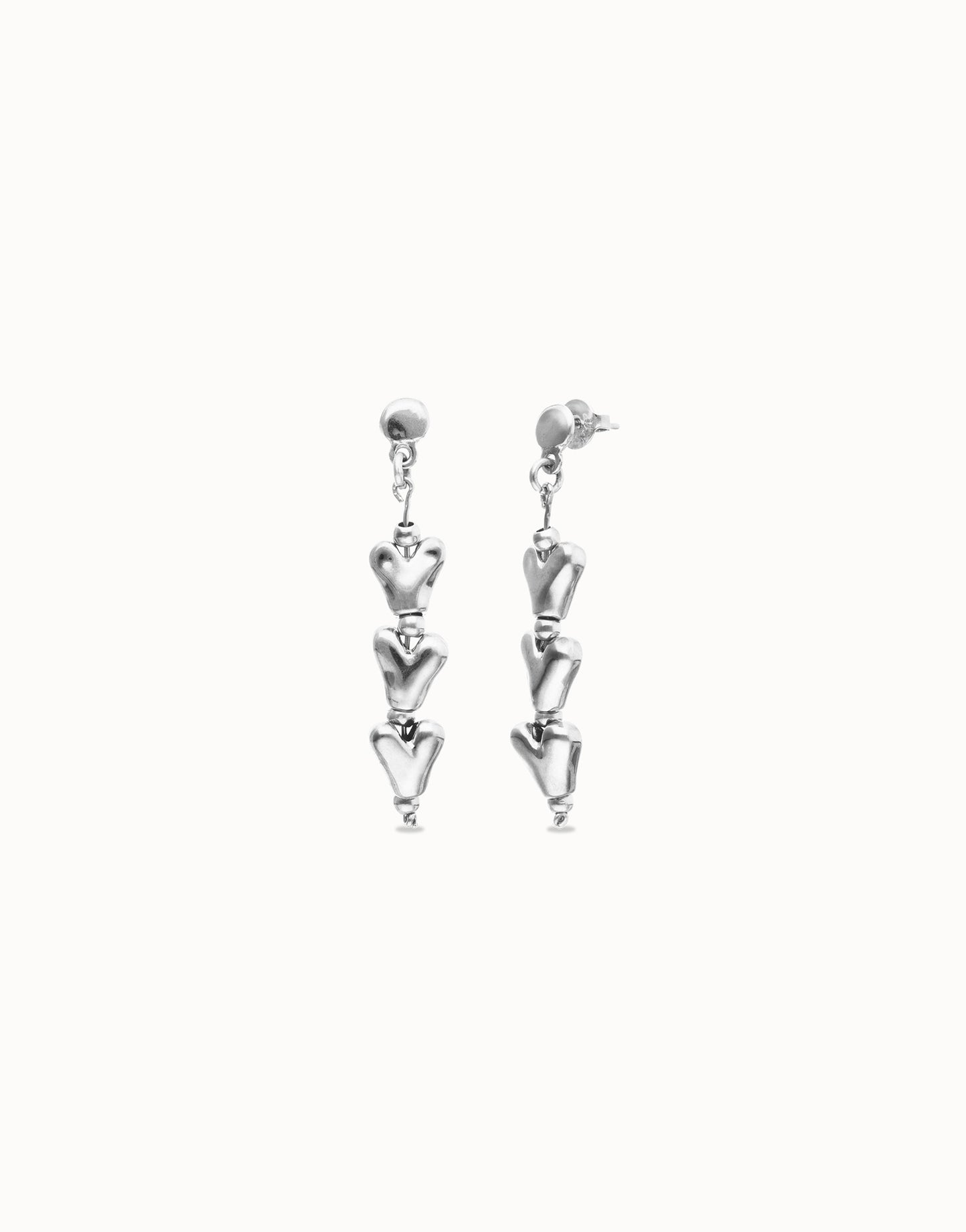 Uno de 50 Beat Drop Silver Earrings
