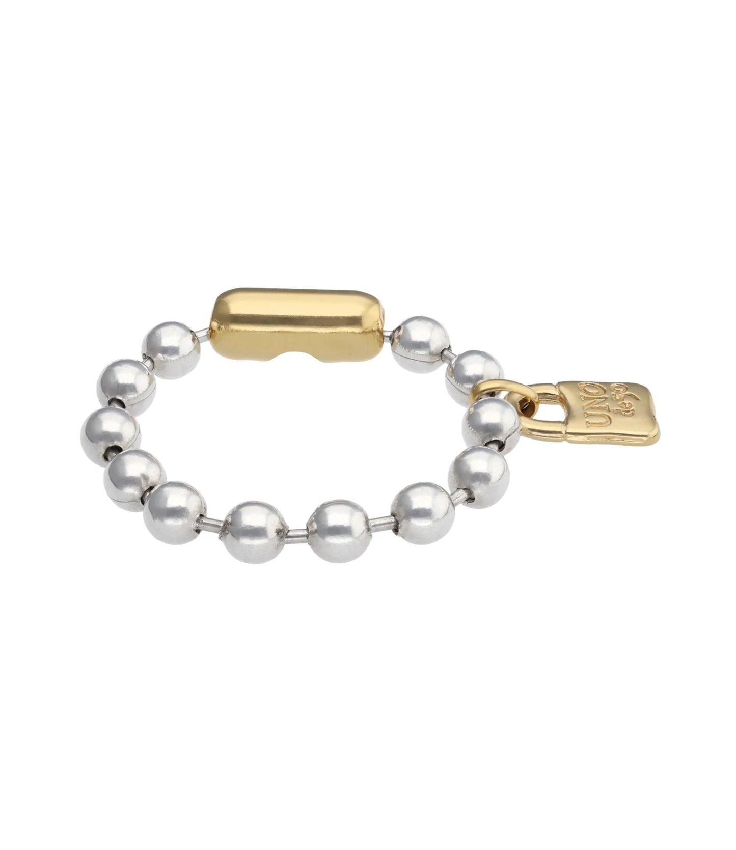 Uno de 50 Snowflake Mixed Silver/Gold Chain Bracelet