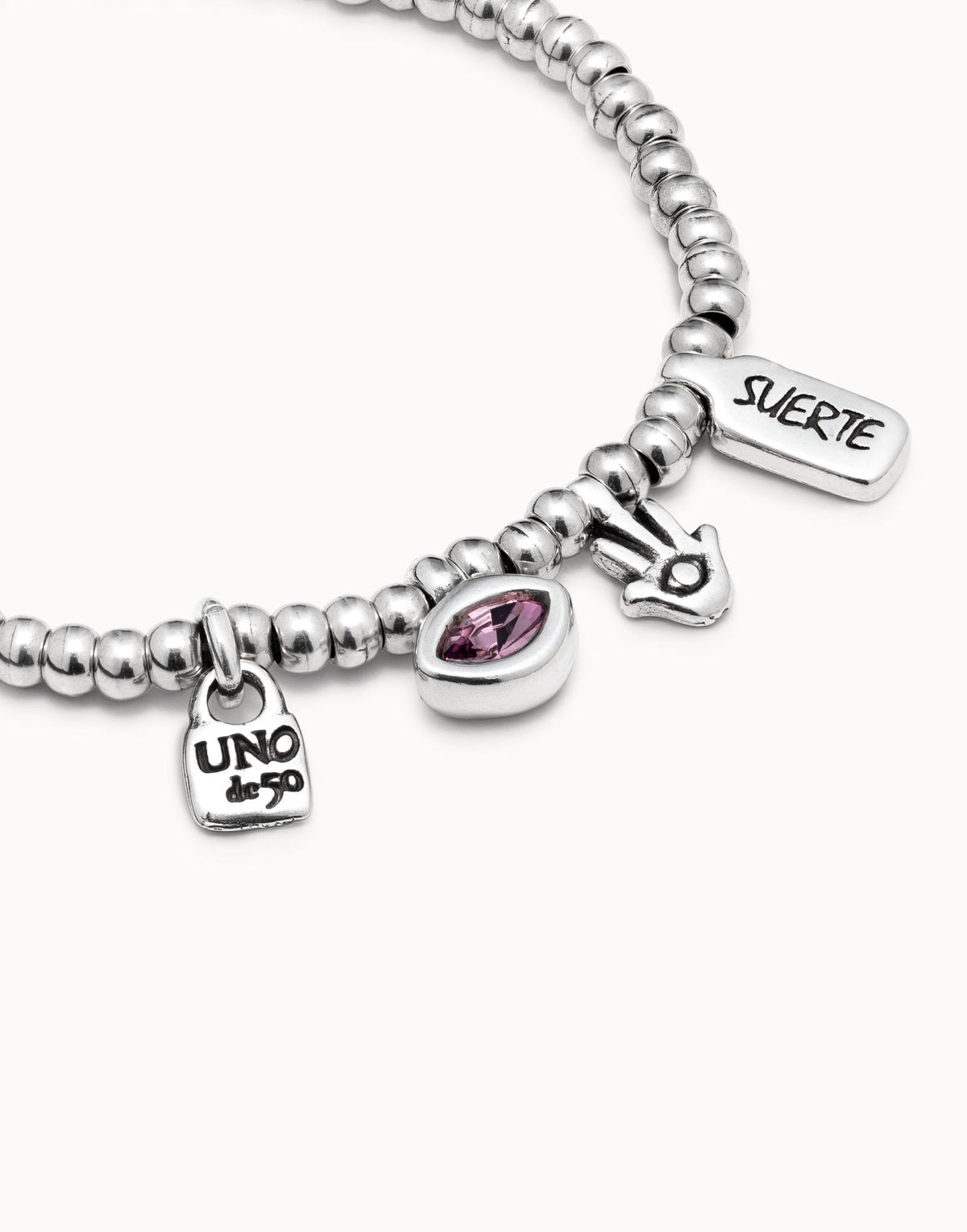 Uno de 50 My Luck Silver Bracelet