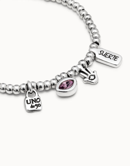 Uno de 50 My Luck Silver Bracelet
