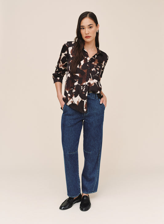 Bella Dahl Round Hem Button Down Top