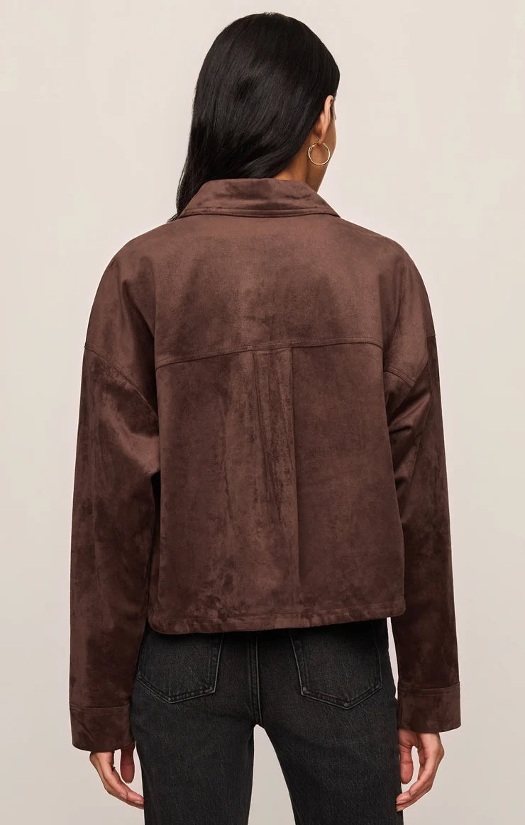 Z Supply All Day Cropped Suede Jacket