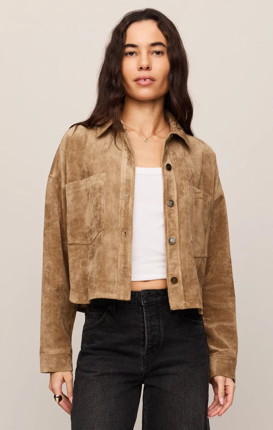 Z Supply All Day Cropped Suede Jacket