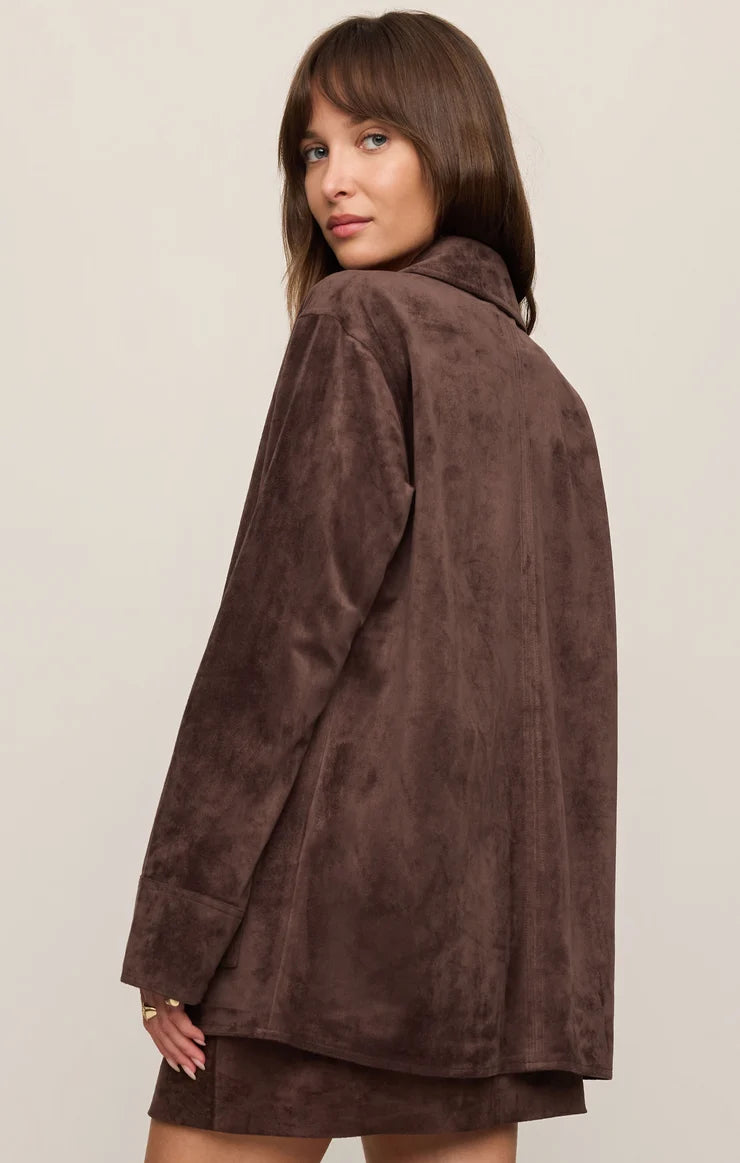 Z Supply Decker Suede Chore Dark Chocolate Coat