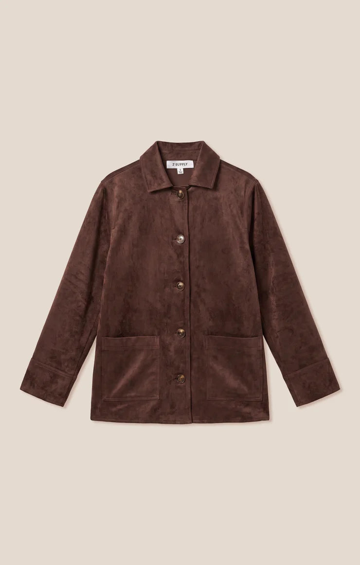 Z Supply Decker Suede Chore Dark Chocolate Coat