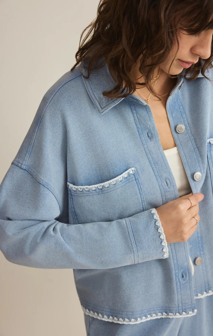 Z Supply All Day Cropped Whipstitch Jacket