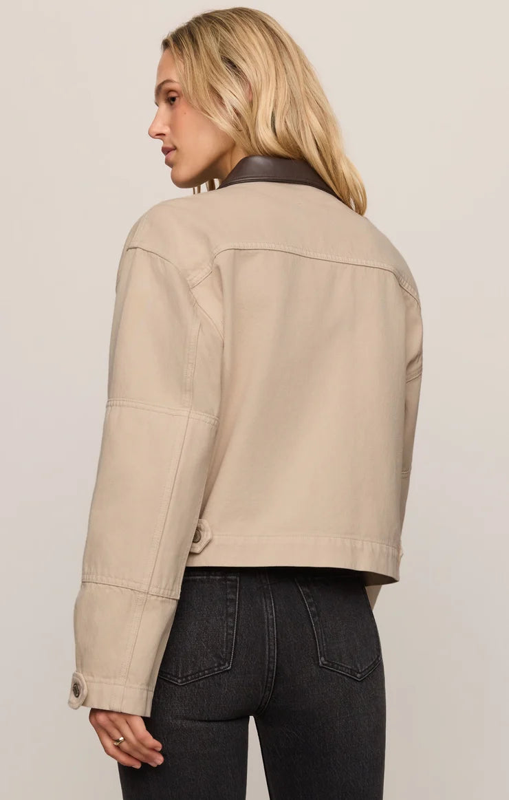 Z Supply Ray Cropped Soapstone Chore Jacket