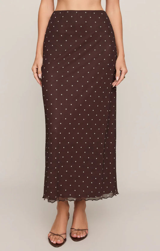 Z Supply Eda Polka Dot Mesh Midi Dress