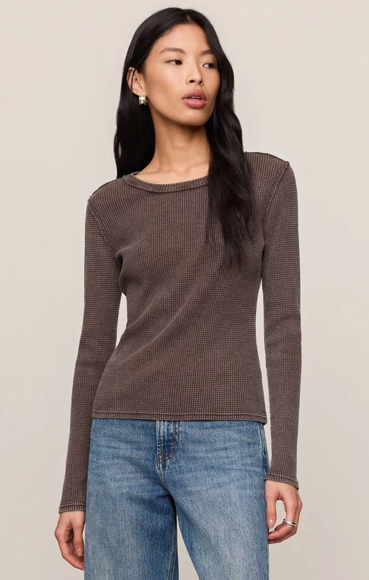 Z Supply Arlet Mini Thermal Top Chocolate