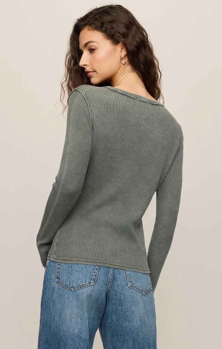 Z Supply Arlet Mini Thermal Top in Monstera