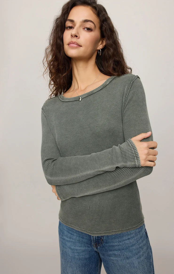 Z Supply Arlet Mini Thermal Top in Monstera