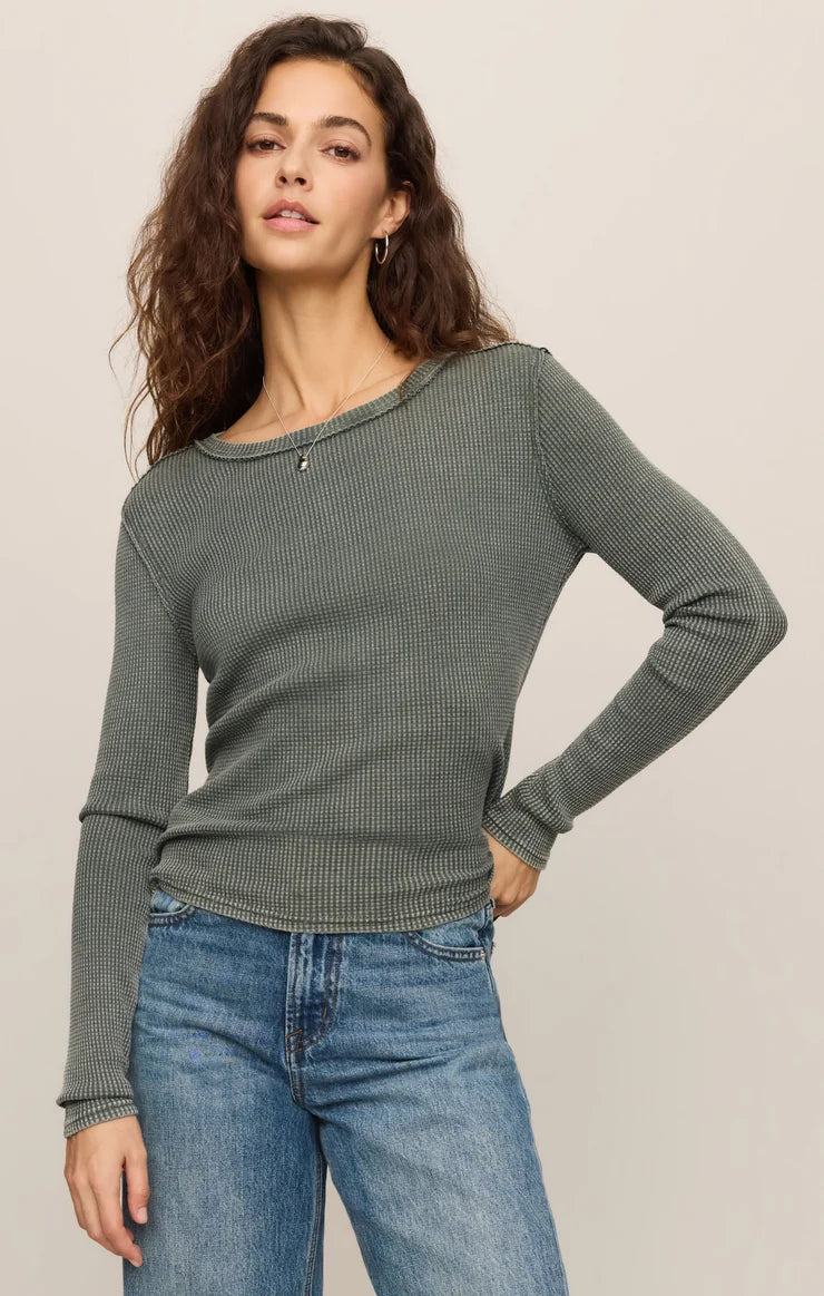 Z Supply Arlet Mini Thermal Top in Monstera