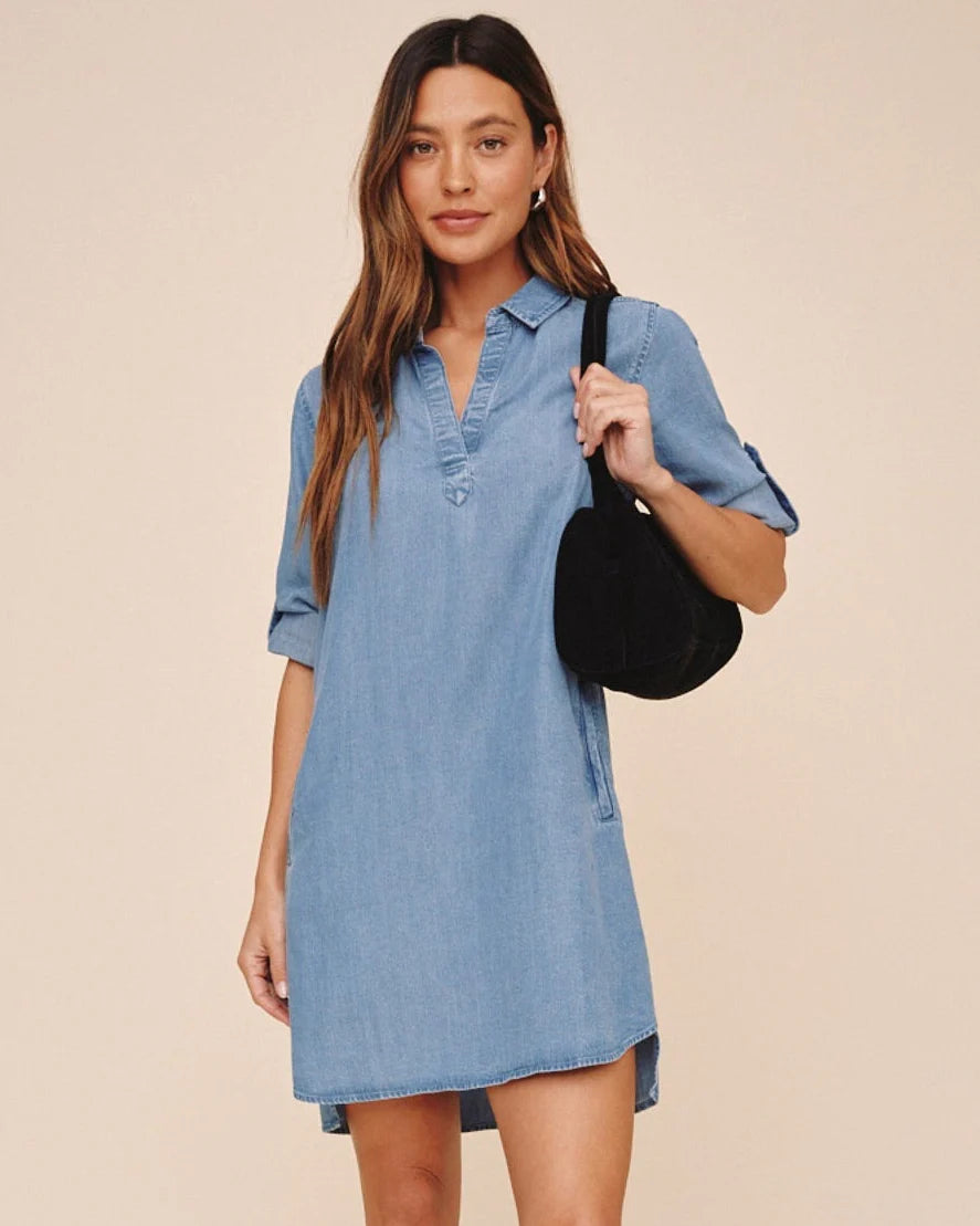 Bella Dahl Long Sleeve A-Line Dress