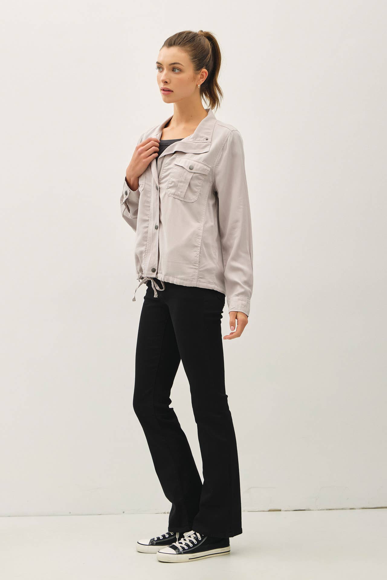 Be Cool Utility Zipper Safari Jacket, 2 colors