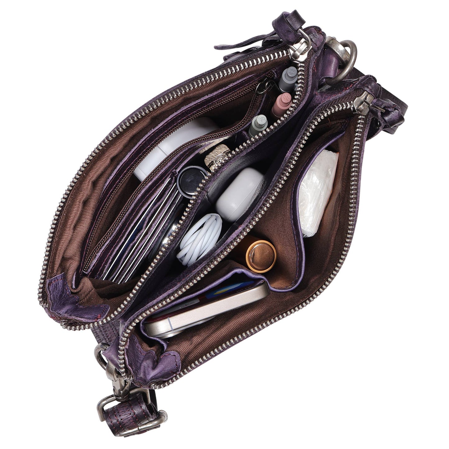 Latico Jett Leather Crossbody Bags