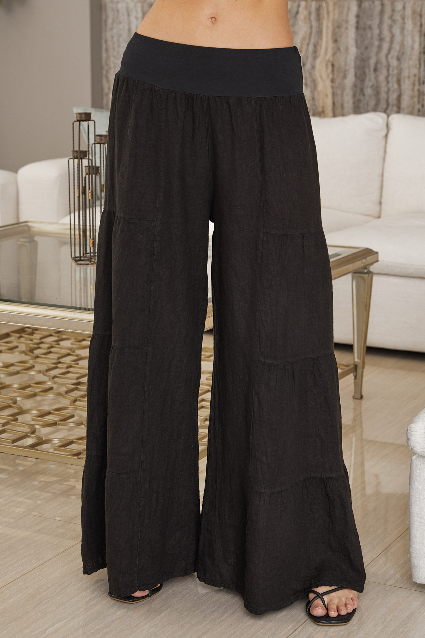 Milio Milano Tiered Palazzo Pant, 2 colors