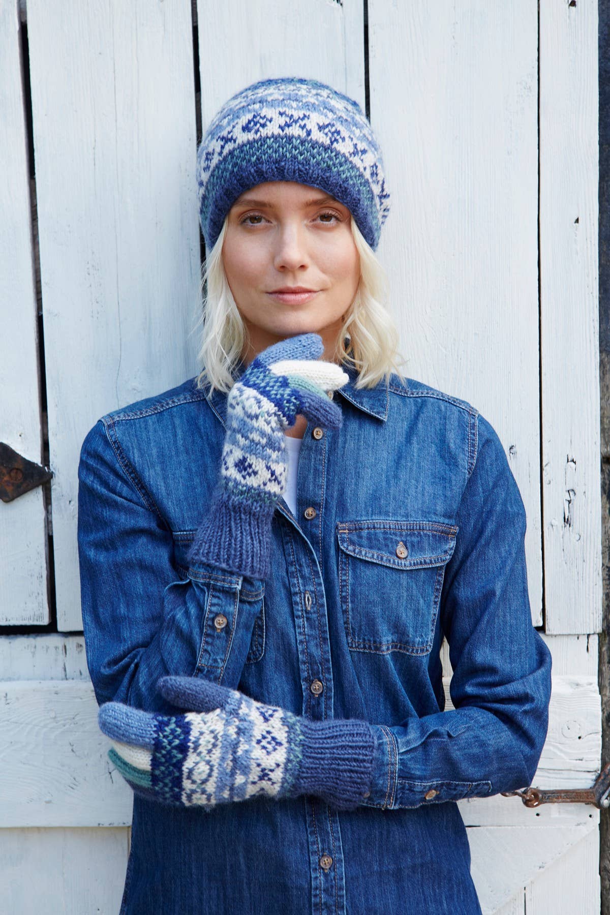 Classic Fairisle Beanie Denim