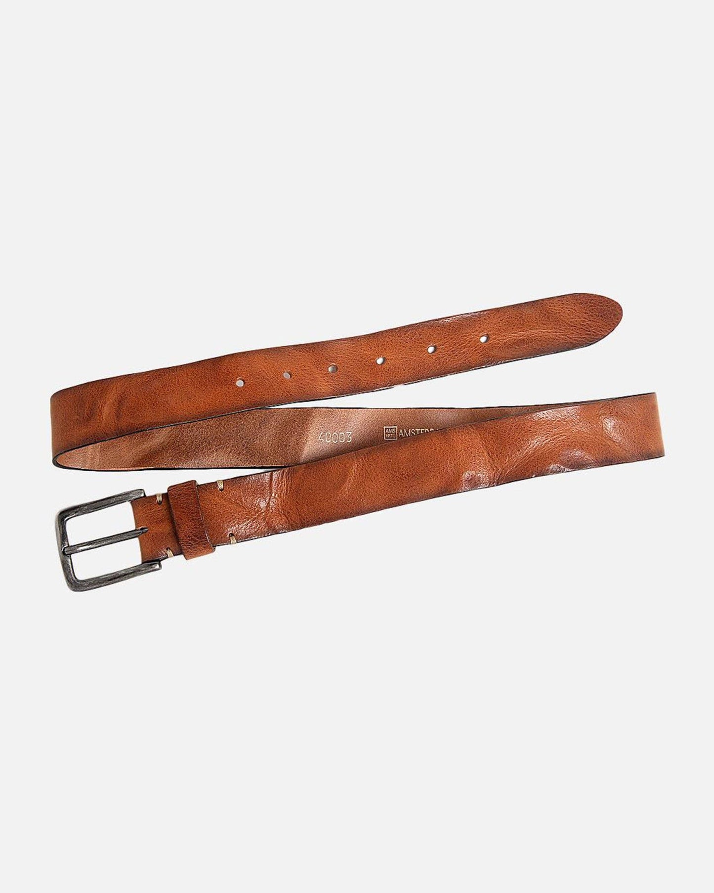 Dani | Silver Buckle Classic Casual Rugged Leather Belt