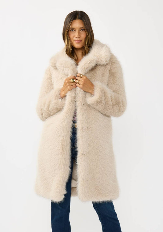 Lovestitch Plush Longline Faux Fur Coat