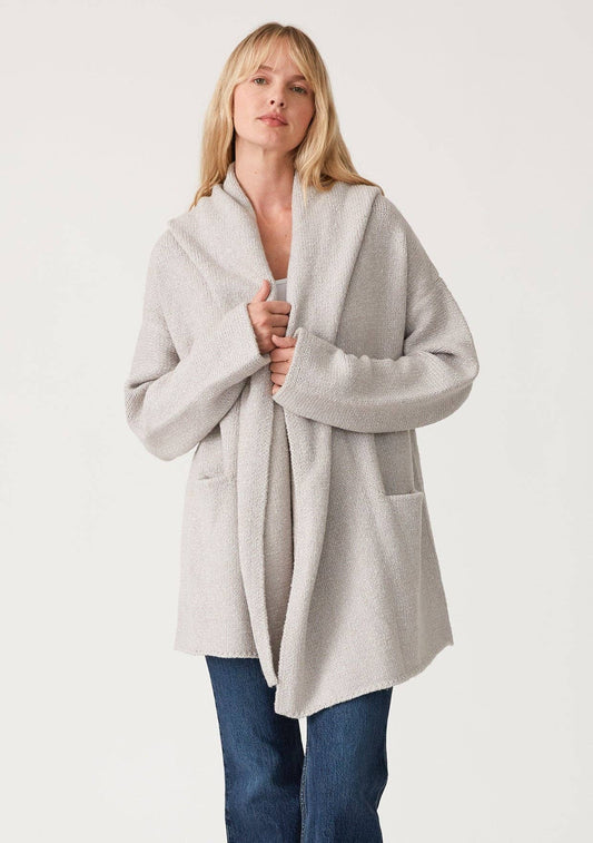 Lovestitch Mid-Length Oversized Long Sleeve Hooded Coatigan