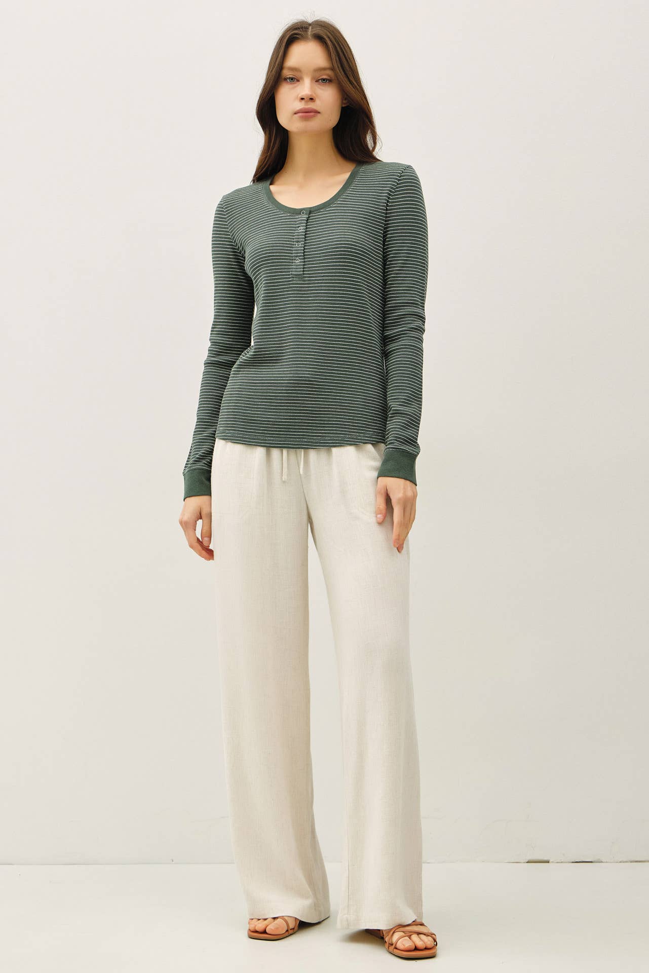 Be Cool Henley Thermal Top