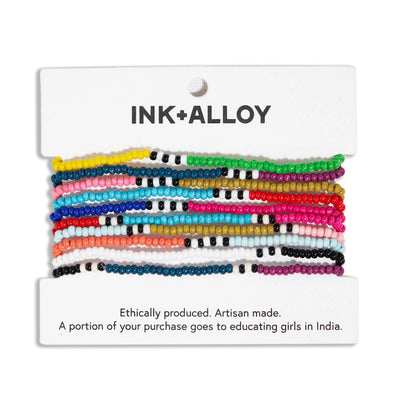 Ink+Alloy Sage Beaded Bracelet