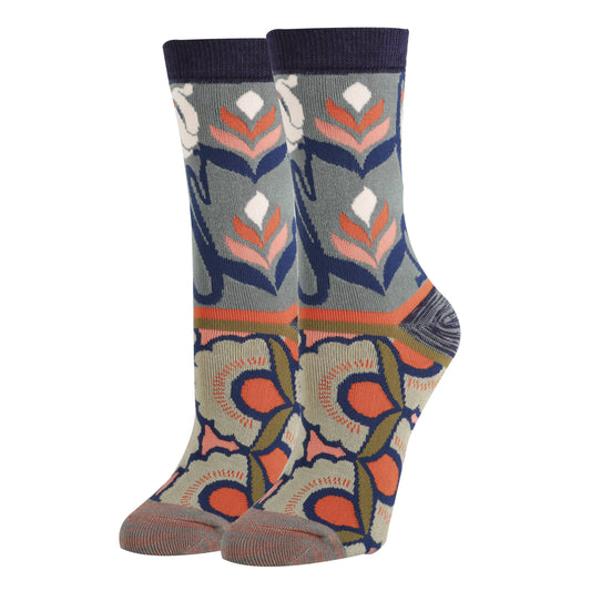Azalea Breeze | Women's Bamboo Crew Dress Socks