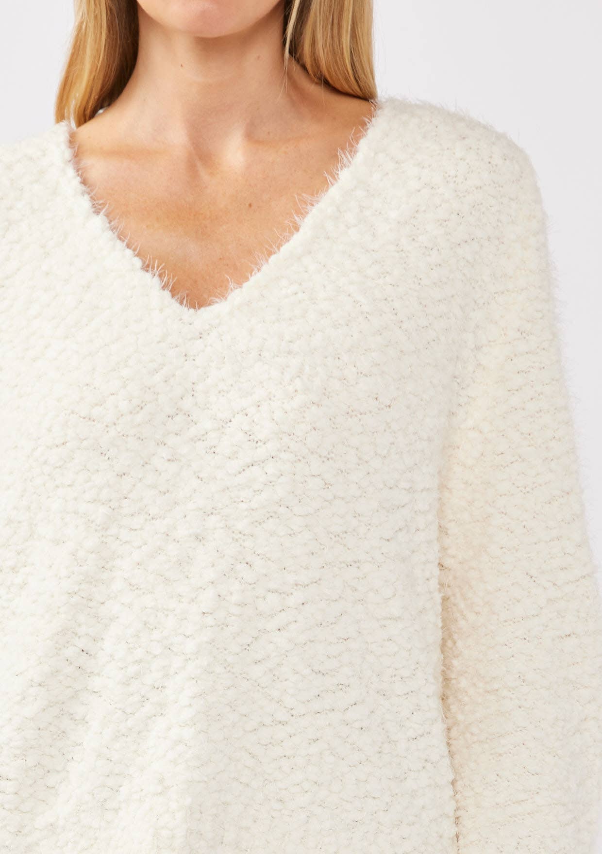 Lovestitch Hi-Low Fuzzy Pullover Sweater, 2 colors