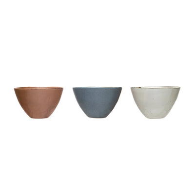 Stoneware Bowls, 3 colors