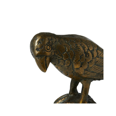 Cast Aluminum Bird, Antique Gold Finish